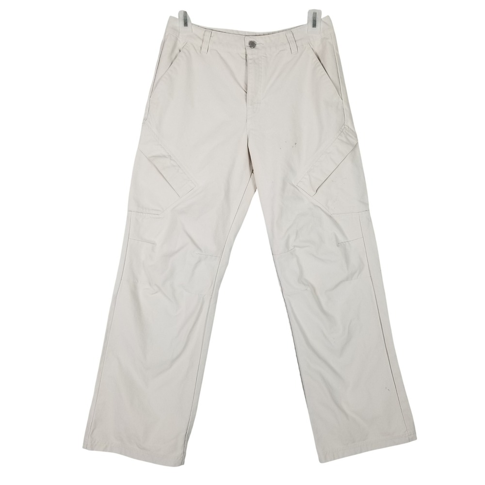 Jordan Cargo Pants Men Medium Sail Off-White Cotton Canvas Straight Leg Utility